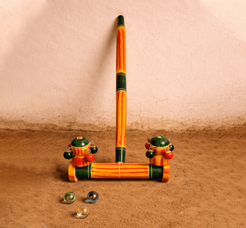Handcrafted Wooden Hath Gaadi Toy – Budhni Lacquerware Craft