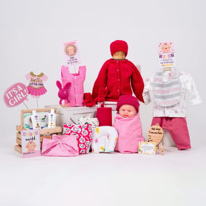 The Baby First Box Newborn Baby Essential Kit - 21 Items(0-3 Months)| Newborn Baby Gifts |Baby Shower Gift | Winter Kit (Exclusive Gift Box) (Girls) The Baby First Box Newborn Baby Essential Kit - 21 Items(0-3 Months)| Newborn Baby Gifts |Baby Shower Gift | Winter Kit (Exclusive Gift Box) (Girls)