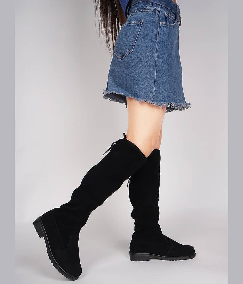JM Looks Black Women's Mid Calf Length Boots