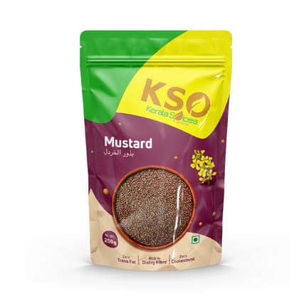 Kerala Spices Natural Black Mustard Seeds 250 gm Whole Spices Artificial Colors and Preservatives Free Rai Seeds
