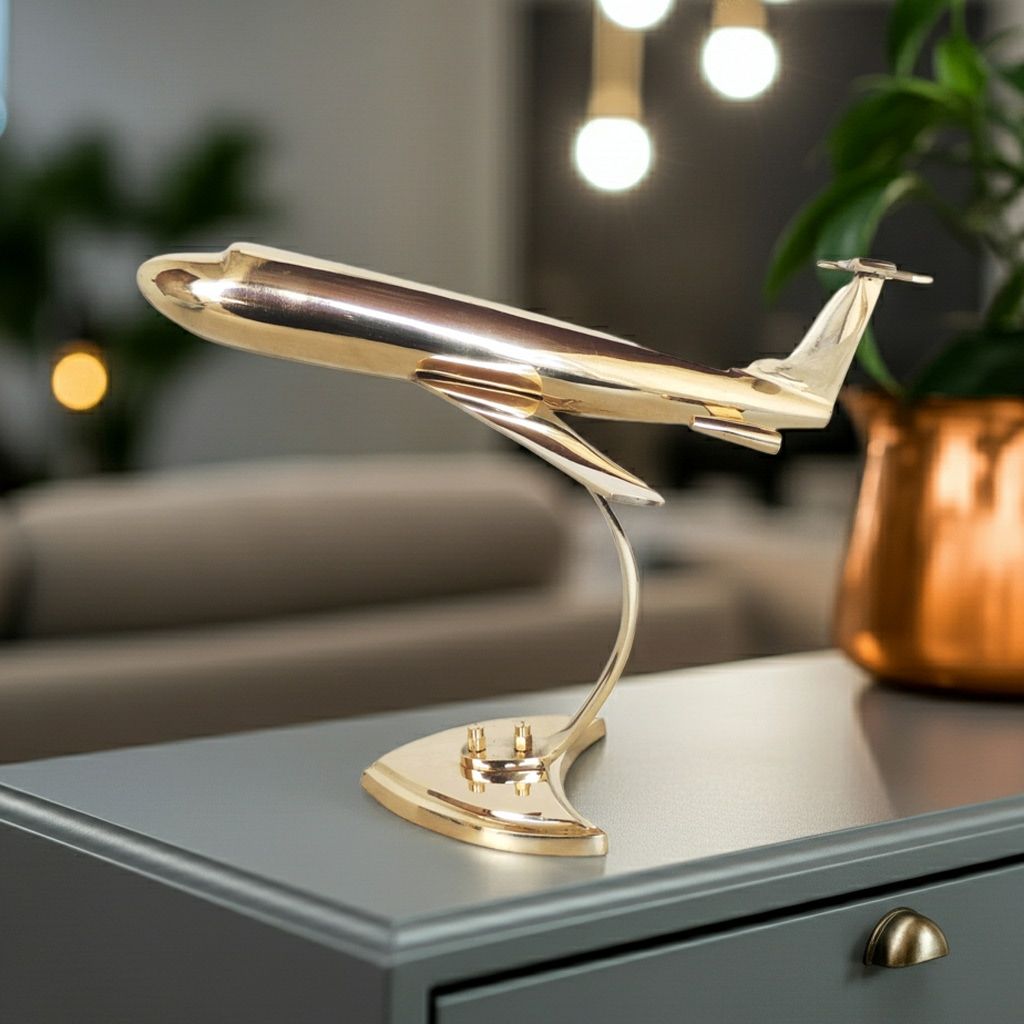 Brass Home Decorative Aeroplane J3, Jahaj (MRMAS230 D)