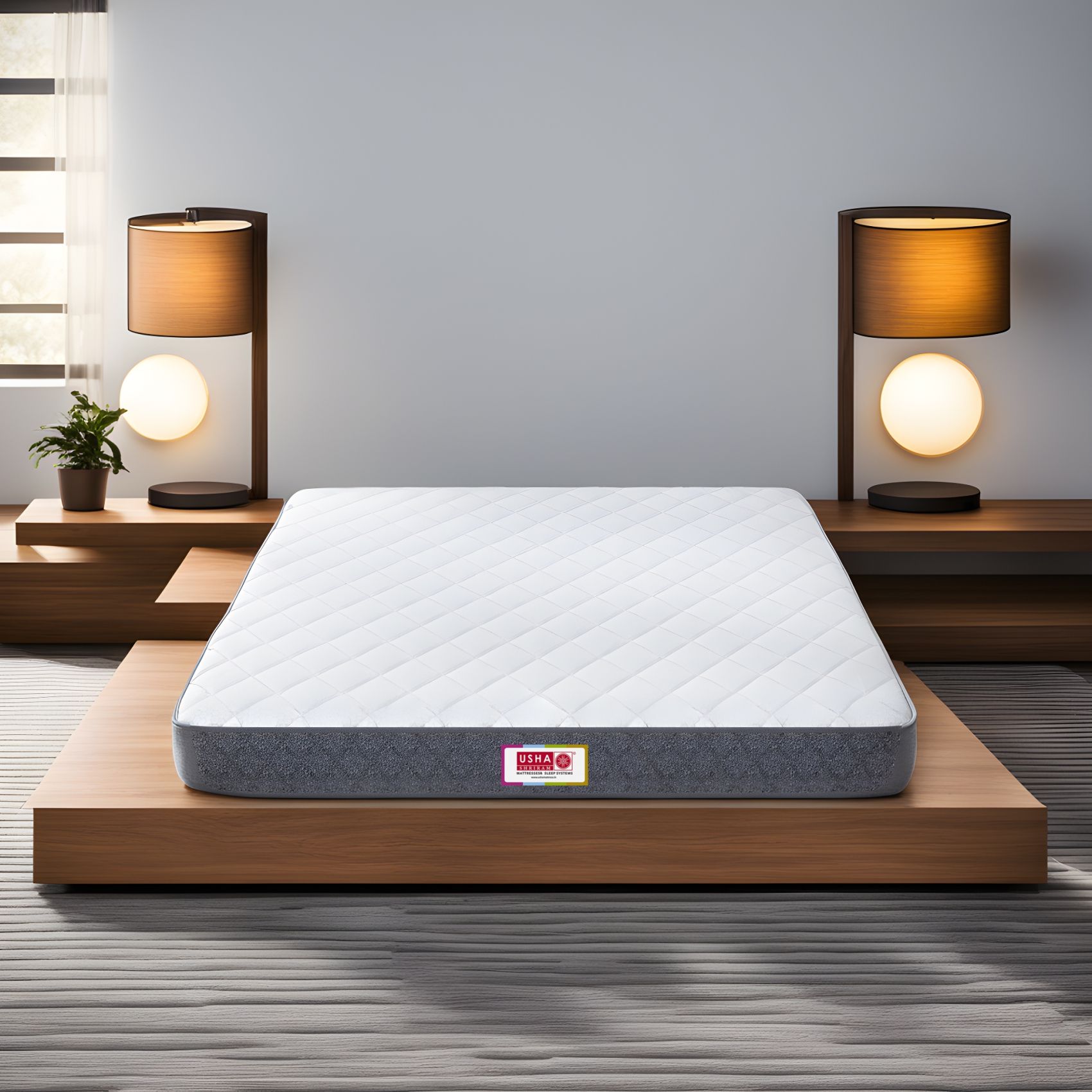 Usha Shriram Rizewell Silky Soft with NPSS Tech. 8 inch Single Pocket Spring Mattress (L x W: 72 inch x 30 inch)