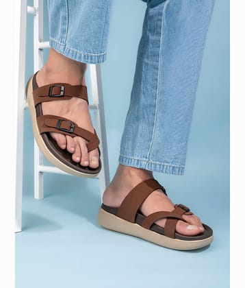 Fentacia Fentacia Men Tan Casual Comfort Sandals Tan Men's Daily Slipper