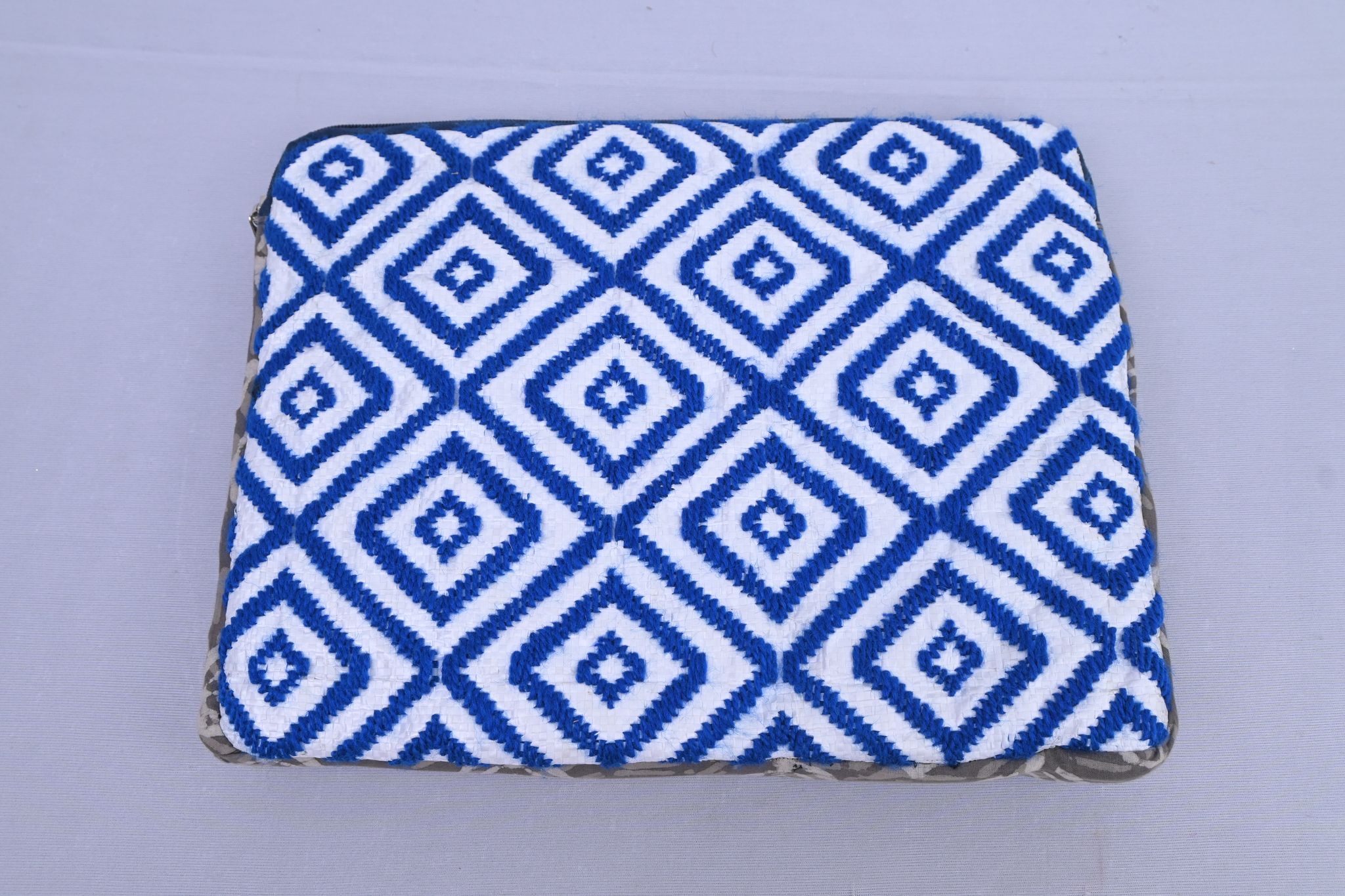 Handwoven Taat Fabric Laptop Sleeve Bag with Zip Closure