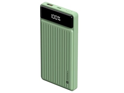 Portronics Luxcell B, 10000 mAH, BIS Certified, Compact, Dual Port - Green