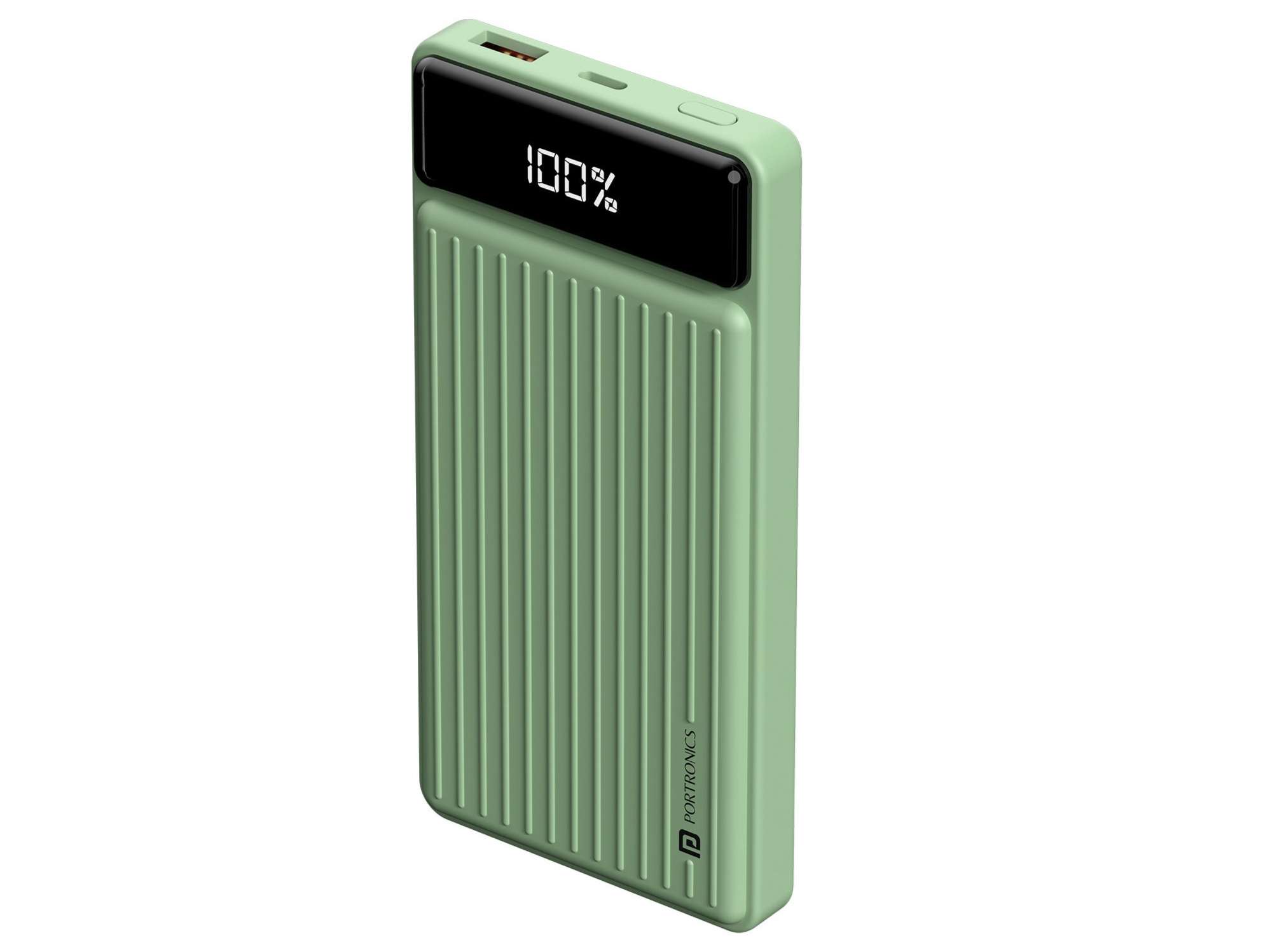 Portronics Luxcell B, 10000 mAH, BIS Certified, Compact, Dual Port - Green