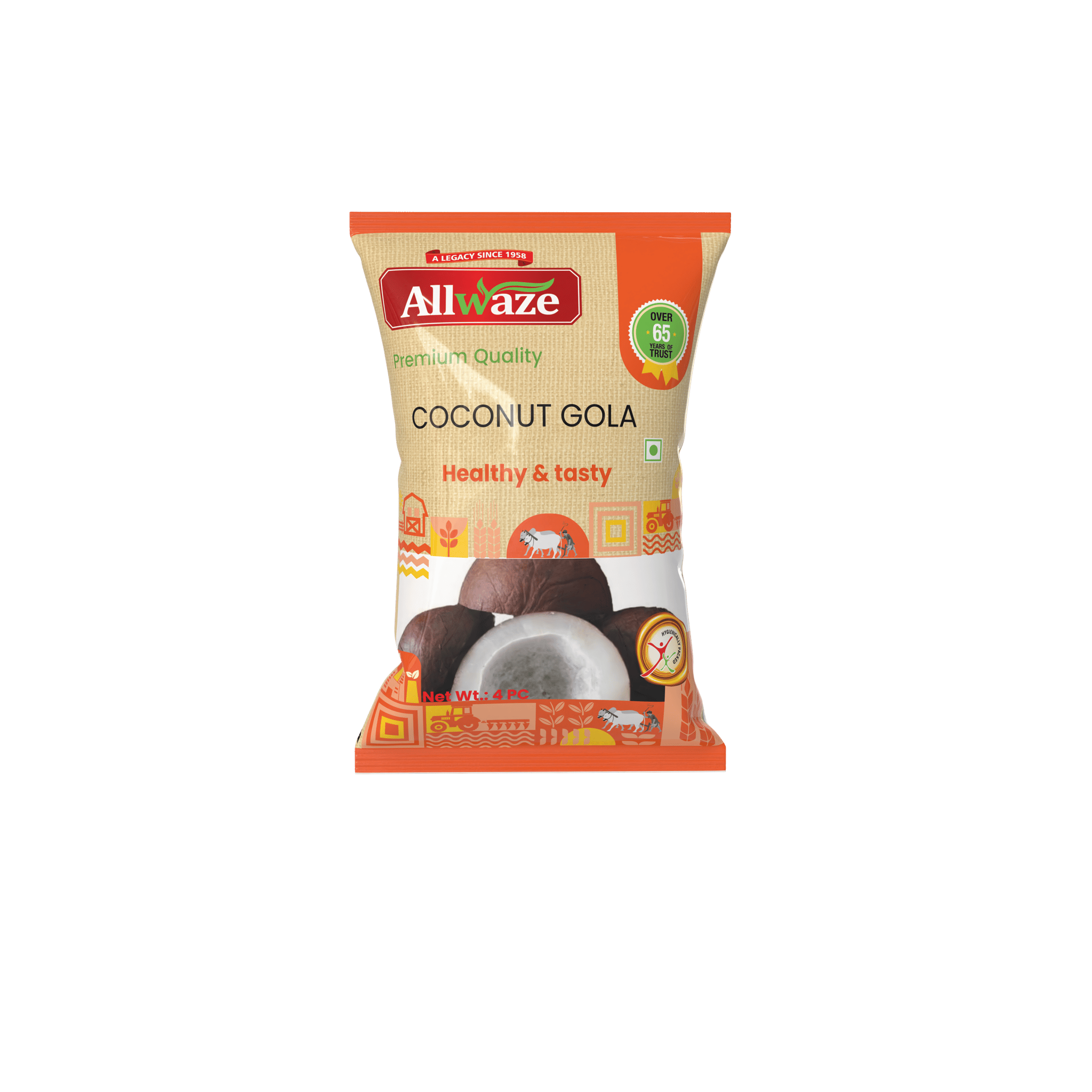Allwaze Coconut Gola 4pcs 500gram