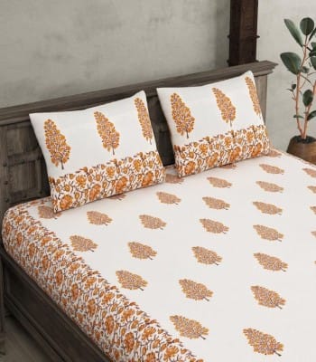 Traditional Tree Motif Hand Block Print Bedding Traditional Tree Motif Hand Block Print Bedding