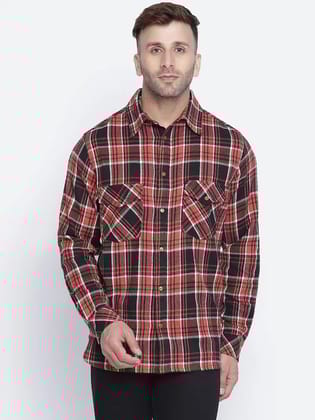 Mix Of Colors Brush Check Men Shirt
