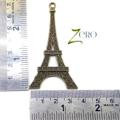 Brand Zero Metal Charms - Eiffel Tower Pack of 1 Pcs - 36mm*70mm - Sparkling Deal For The Day
