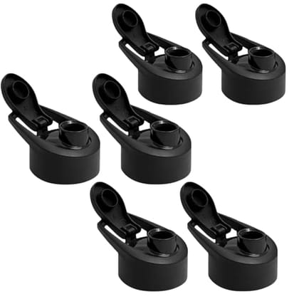 Blazetron 46mm Sipper Bottle Cap Replacement Water Bottle Lid, Black Plastic, Flip-Top Design (12)