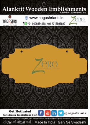 Brand Zero MDF Designer Name Plate BZDNP021