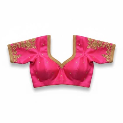 Pink Embroidered Ethnic Blouse