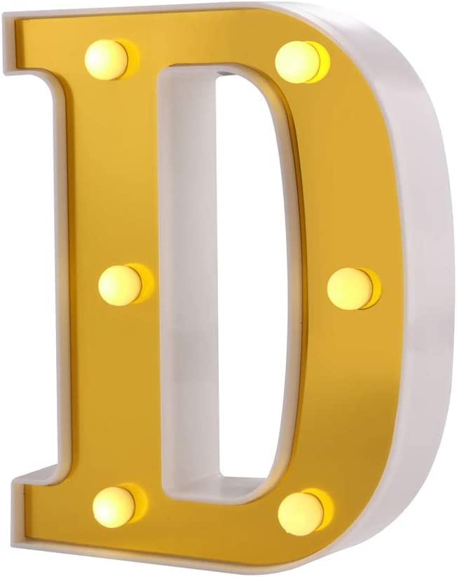 LED Golden Marquee Alphabet D-1PC