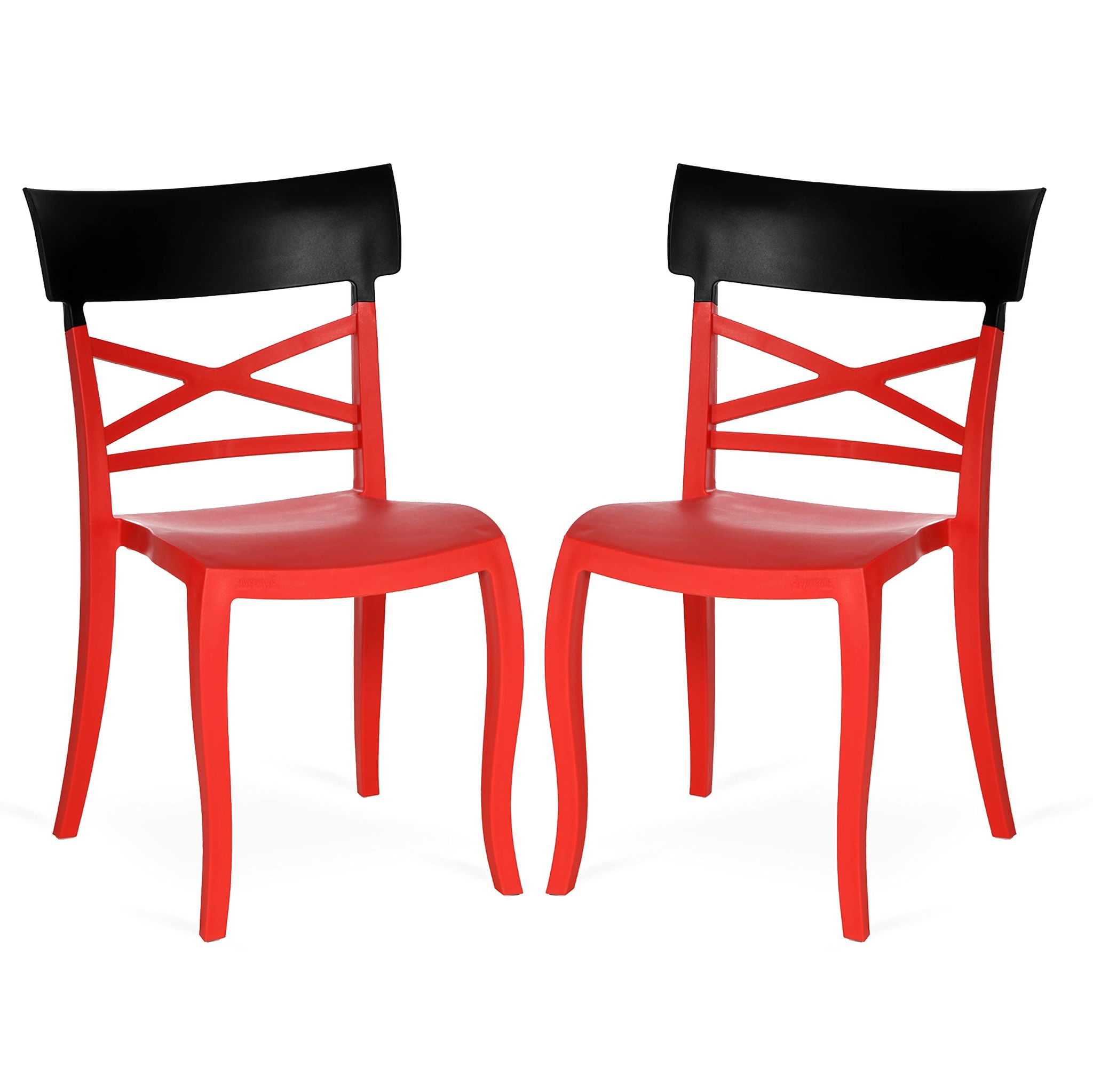 Supreme Furniture Cruz Plastic Without-Arm Chair Suitable for Home, Office, Garden, Living Room, Cafeteria, Restaurant, Hotel, Resort, Indoor & Outdoor