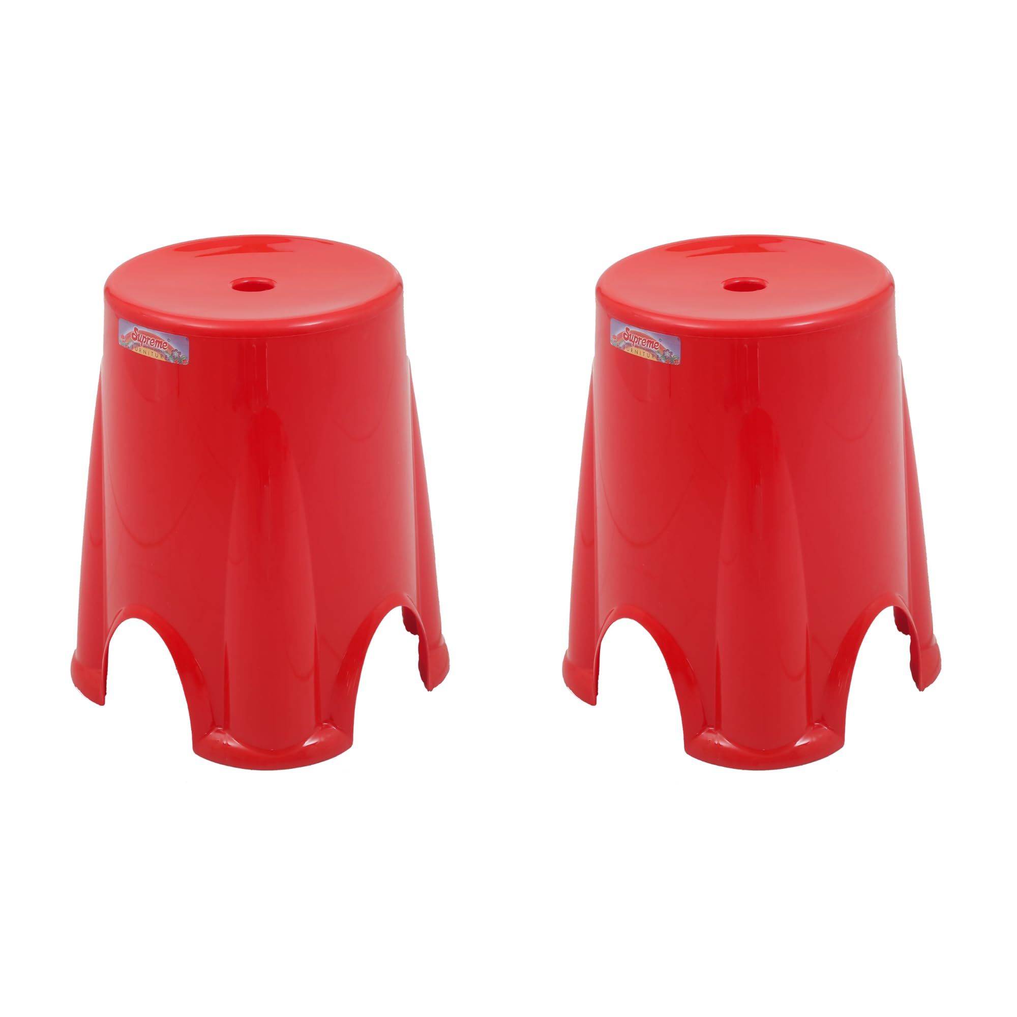 Supreme Furniture Hunk Plastic Stool | Lightweight & Durable Multipurpose Stool for Home, Office, Cafeteria, Hotel & Indoor Use