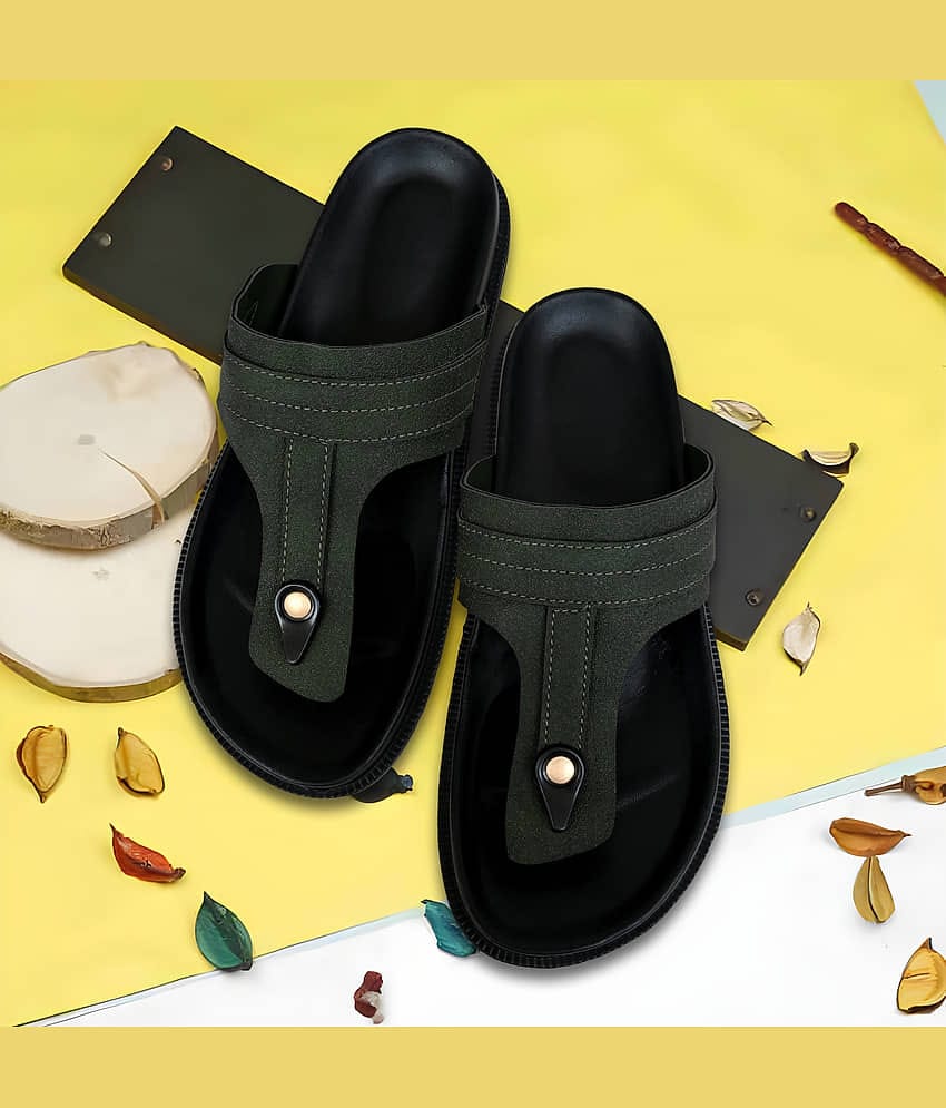 Chappal Wala Green Men's Thong Flip Flop