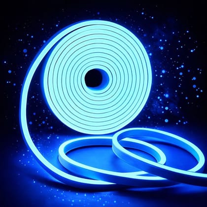 SPARKWORLD 5 Meter Blue Neon LED Flexible Strip Light | Waterproof | Decorative Glow Strip for Indoor & Outdoor Use | Size: 4.98 m SPARKWORLD 5 Meter Blue Neon LED Flexible Strip Light | Waterproof | Decorative Glow Strip for Indoor & Outdoor Use | Size: 4.98 m