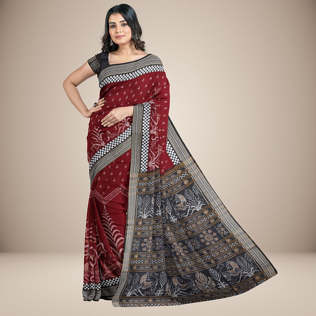 Handwoven Sambalpuri Cotton Saree