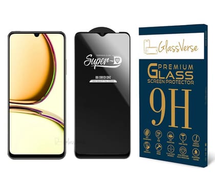 GlassVerse SuperD Oleophobic Tempered Glass For Realme C53 (PACK OF 1) with Free Installation Kit Full screen Coverage - 6.74 inch GlassVerse SuperD Oleophobic Tempered Glass For Realme C53 (PACK OF 1) with Free Installation Kit Full screen Coverage - 6.