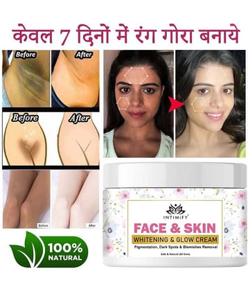 Intimify Face Whitening Cream, Skin Brightening Cream, Goree Cream, Underarm Whitening Cream, 50 gms