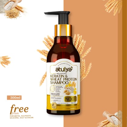 Atulya Keratin & Wheat Protein Shampoo | Protecting and Repairing - 300ml