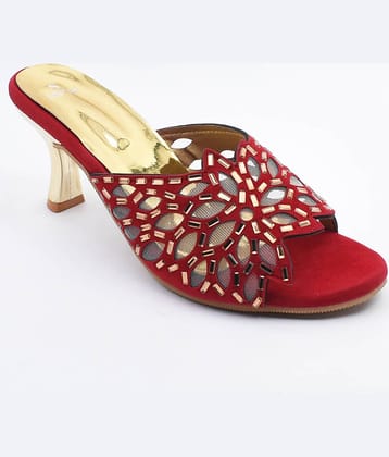 IndiForce Red Women's Slip On Heels