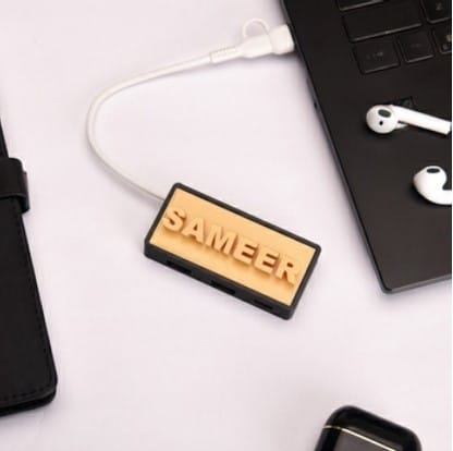 Personalized 2-Port USB Hub plus Type C Hub Ek5344