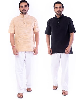 DESHBANDHU DBK - Muticolor Cotton Men's Regular Kurta ( Pack of 2 )