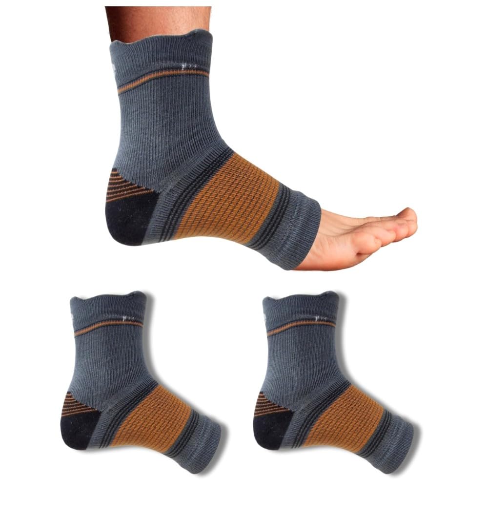 3_Pair Set Unisex Casual Cotton Printed Ankle Length Support Socks (Multicolor)-PID63421