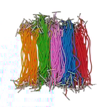 Neon File Tags 6 Inch (Pack of 125) � Multicolor Threads for Paper Binding � Ties Up to 60 A4 Pages � Small Office Paper Tags � Colorful Dhaga for Files, Documents & Crafts � Multi Use