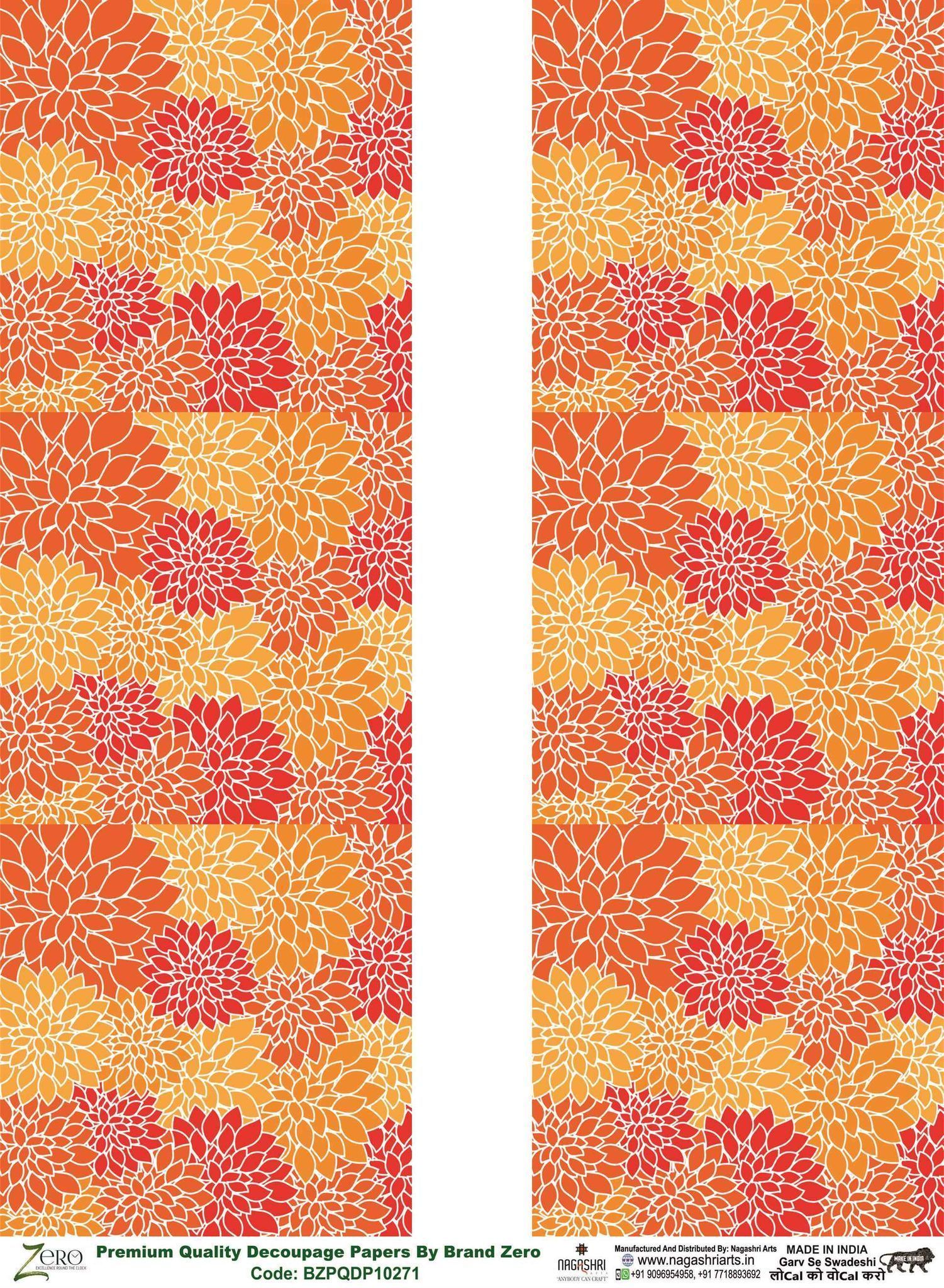 Brand Zero Premium Quality Decoupage Paper Pack of Two - Design Code: BZPQDP10271