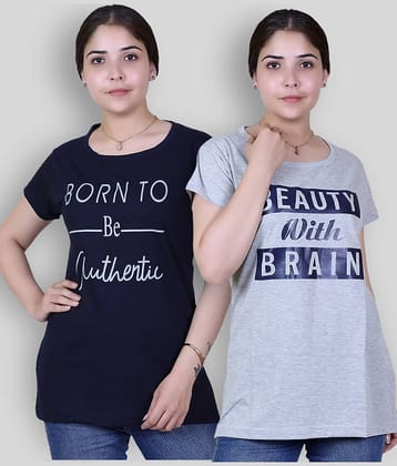 Varenyam Women Cotton Printed Regular Fit Round Neck T-Shirt ( Green )