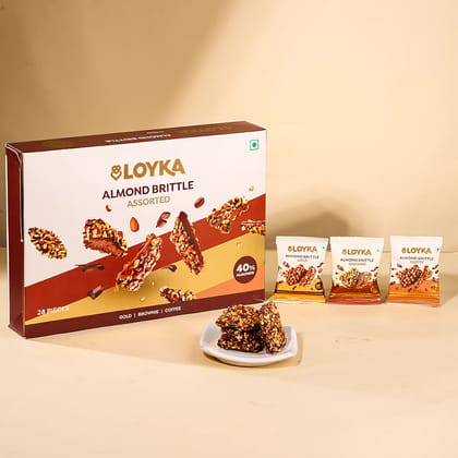 Loyka Almond Brittle (240g) | Premium Roasted Almonds & Chocolate | Gift & Snacking