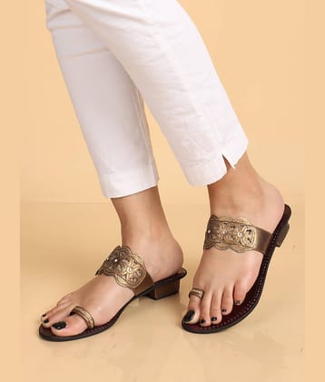 Picktoes Gold Women's Sandal Heels