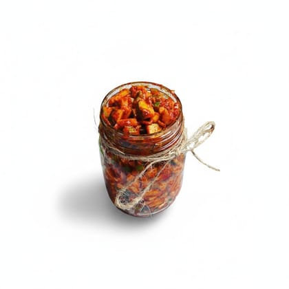 Homemade Mango Pickle - 500 gm - One glass jar