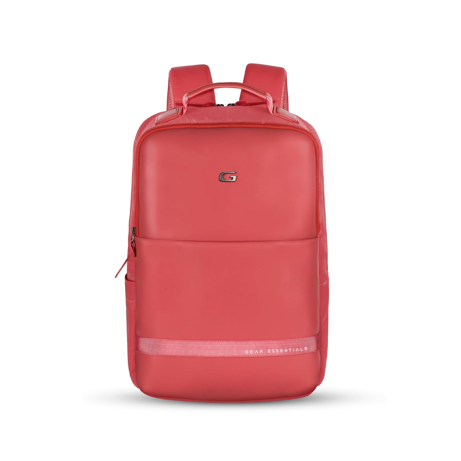 Elevate Faux Leather 20L Water Resistant Anti-Theft 4 Compartment Backpack/Laptop Bag/Office Bag With Raincover For Men/Women (Pink)