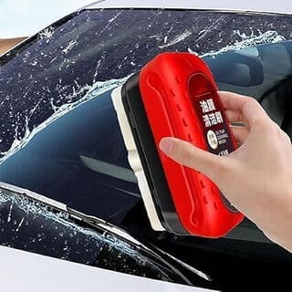 Car Glass Oil Film Remover|Automotive Oil Film Cleaning Brush Sponge Wet and Dry Brush (Multicolor)
