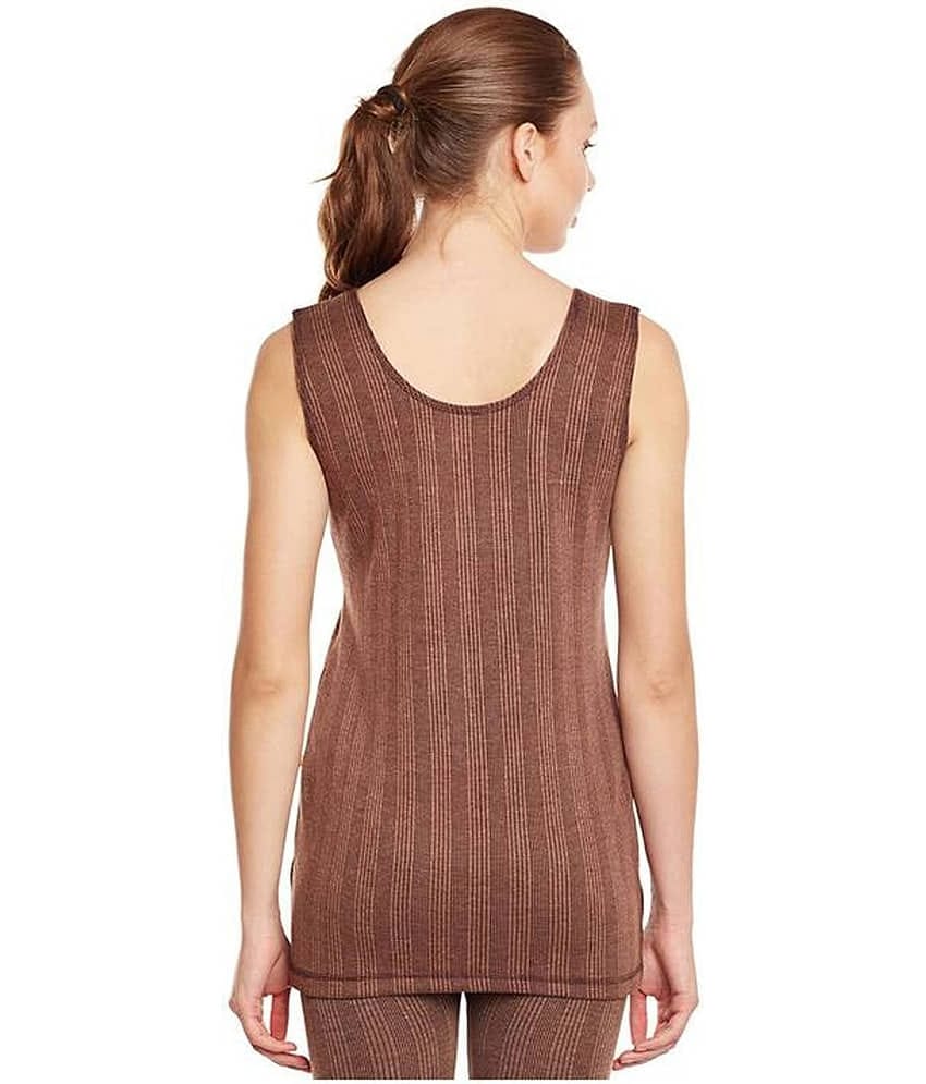 Paryag Woollen Thermal Tops - Brown Pack of 1