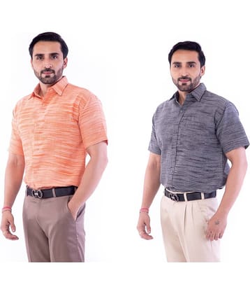 DESHBANDHU DBK - Multicolor Cotton Regular Fit Men's Formal Shirt (Pack of 2)