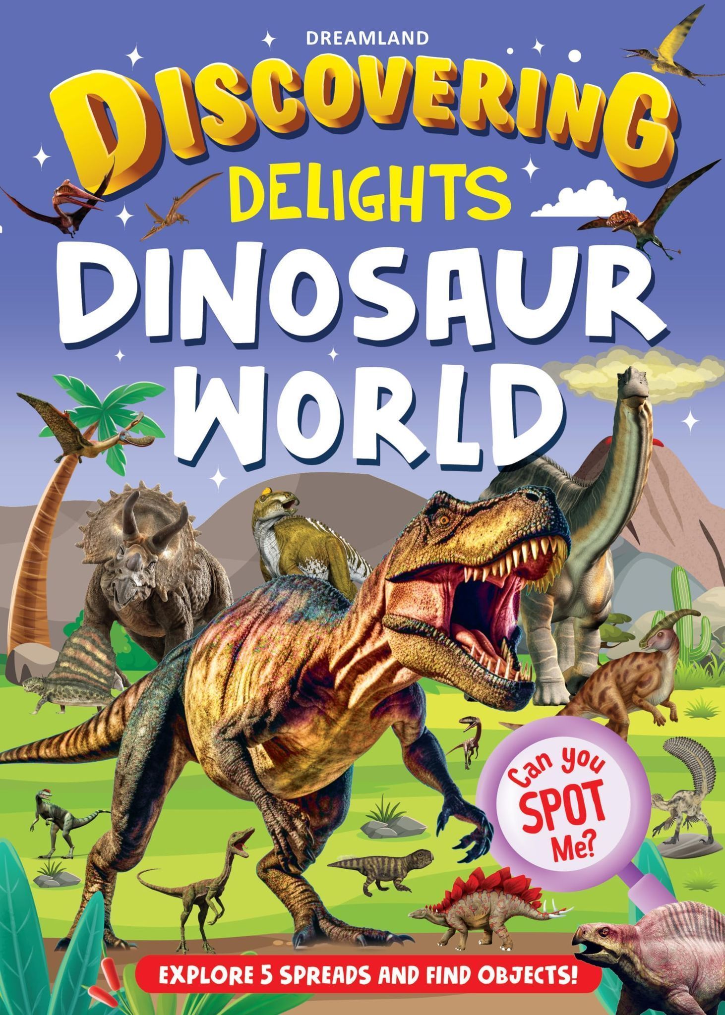 Dinosaur World Discovering Delights Flap Book for Kids Age 4 - 10 years [Paperback] Dreamland Publications