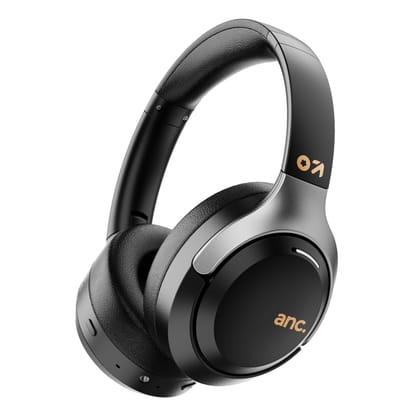 GOBOULT Newly Launched Anchor Bluetooth Wireless Over Ear Headphones with Mic, Active Noise Cancellation, 72H Playtime, AUX, Type-C Fast Charging, 40mm Bass Drivers, ANC Headphones