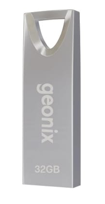 Geonix Pendrive I Silver I USB 2.0 I Keyring Design I Lightweight I Variant 32GB I 5 Years Warranty 32GB