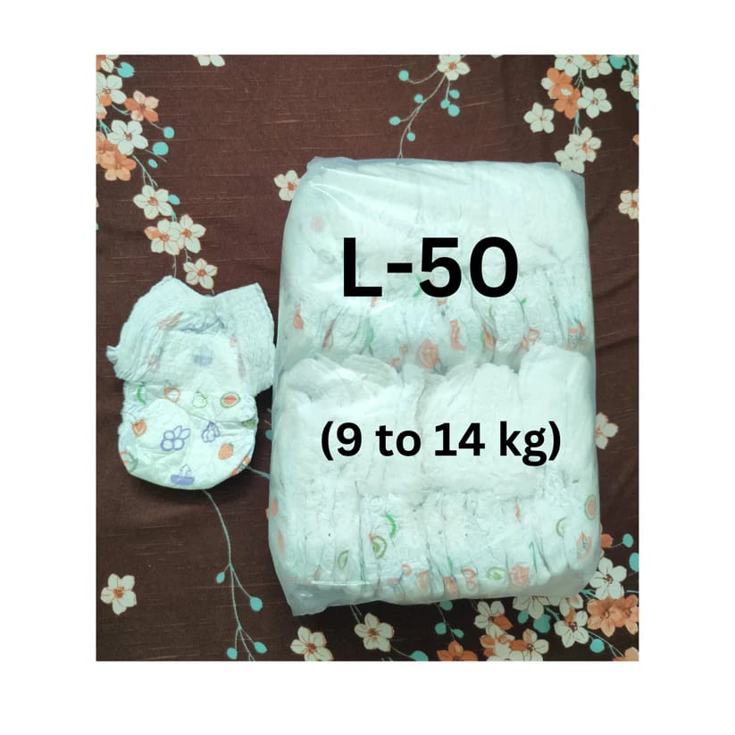Comfortable Baby Diaper - Pack of 50 - L Size