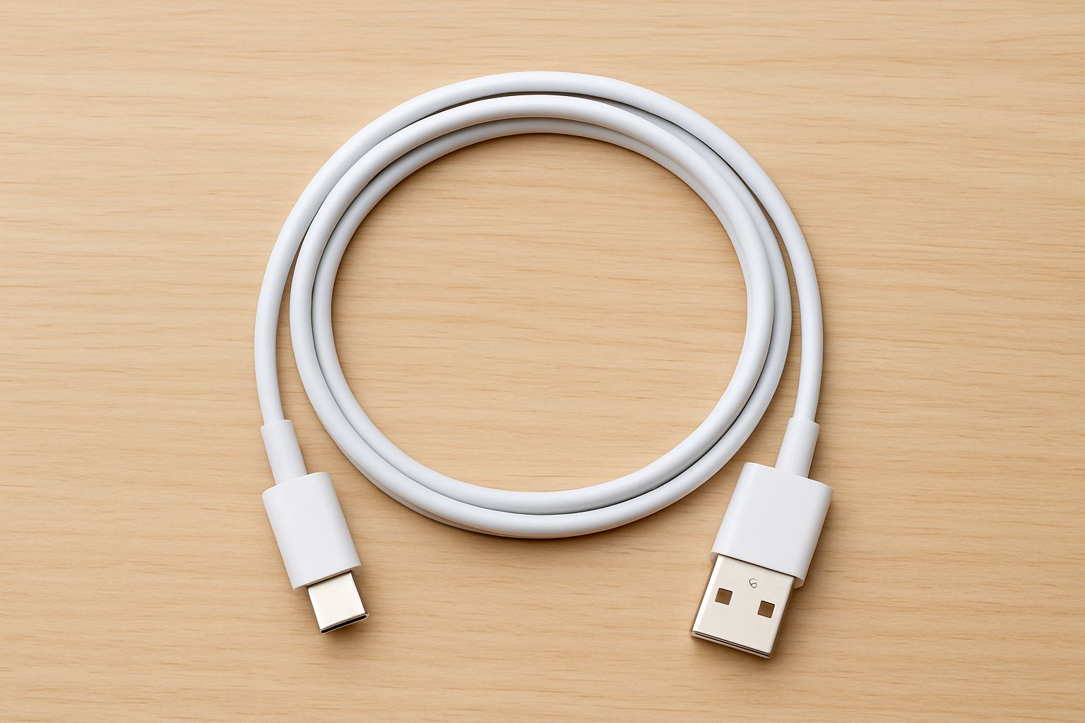 Premium USB-A to USB-C Fast Charging & Data Sync Cable  1 Meter (White)