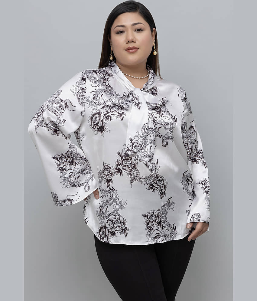 Purys Women's Satin Regular Top ( White )