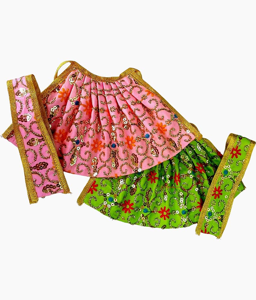 Cherry Tree Radha Krisha Multicolor Polyester Lehanga ( Pack of 1 )