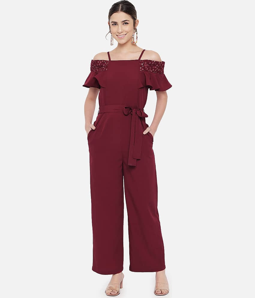 ALL WAYS YOU - Polyester Regular Fit Red Women's Jumpsuit ( Pack of 1 )