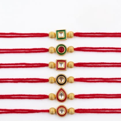 Traditional Handcrafted Rakhi with Stones (1 piece)