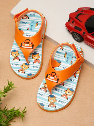 Premium Jeep Jellies Flip-flops for Kids - Orange (Unisex)